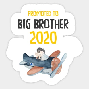 Promoted to Big Brother 2020 loves flying Airplane Sticker